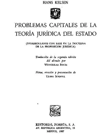 Problemas Capitales De La Teor A Jur Dica Del