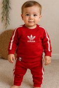 تصویر ست بلوز شلوار آدیداس پسرانه سایز ۵ تا ۱۰ سال قرمز 