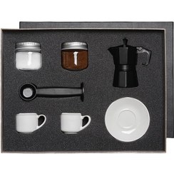 تصویر ست هدیه فنجان نعلبکی قهوه خوری سرامیکی مات مدل 1002 