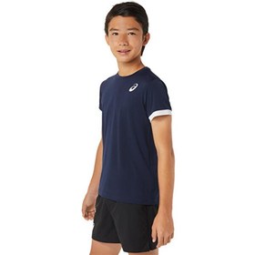 تصویر تی شرت تنیس پسرانه اسیکس Asics Tennis SS Top- سرمه ای 