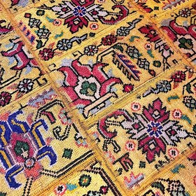 تصویر فرش چهل تیکه کلاژ گرد patchwork