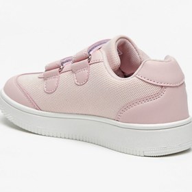 تصویر کفش ورزشی بافت‌دار دخترانه با قفل چسبی از برند شو اکسپرس برند flora bella by shoexpress Girls Textured Casual Sneakers With Hook And Loop Closure By Shoexpress