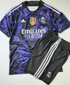 تصویر کیت کانسپت رئال مادرید 2024 رنگ بنفش کیفیت تایلندی درجه یک +A Concept kit Real Madrid 2024 purple color