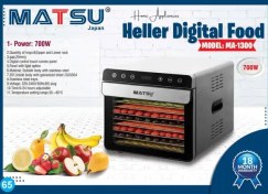 تصویر میوه خشک کن ماتسو مدل MA-1300 با ۶ طبقه استیل 