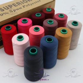 تصویر دوک نخ خیاطی رنگی پک ۱۲ رنگ کد ۲ 