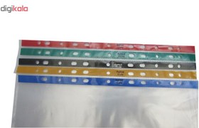 تصویر کاور A4 پاپکو مدل اندیکس رنگی بسته 100 عددی 