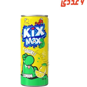تصویر نوشابه لیمویی قوطی 250 میلی لیتر کیکس مکس 