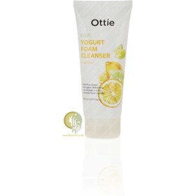 تصویر فوم ماست میوه ای لیمو اوتی حجم 150 میل Ottie Yogurt foam cleanser lemon