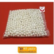 تصویر مروارید پلاستیکی سایز 10 رنگ شیری فروش وزنی و کیلویی HPL-510 