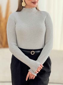 تصویر بافت یقه چین یاس کد 7510 