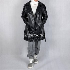 تصویر کاپشن چرم زنانه کد ۴۰۴ 