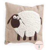 تصویر کوسن پانچدوزی کودک با حیوانات بامزه 