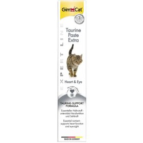 تصویر خمیر مالت گربه تائورین جیم کت مخصوص محافظت از چشم و قلب Gimcat taurine paste extra heart & eye وزن ۵۰ گرم ۵۰ گرم جیم کت گربه