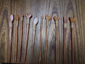 تصویر سیخ مو های چوبی دست ساز Handmade wooden hairpins