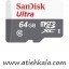 تصویر کارت حافظه سن دیسک ۶۴ گیگابایت مدل Ultra با سرعت ۱۰۰MB/s کلاس ۱۰ 