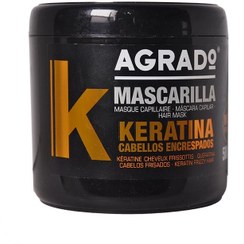 تصویر ماسک مو کراتینه آگرادو AGRADO مناسب مو های وز و مجعد حجم 500 میل(مشکی) Agrado Keratin HAIR MASK