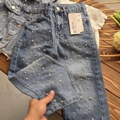 تصویر شلوار جین مرواریدی 