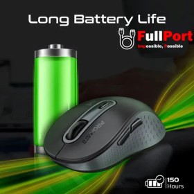 تصویر ماوس بی سیم پرومیت مدل KEN با اتصال دوگانه- مشکی Dual Mode Wireless Optical Mouse with BT & RF Connectivity