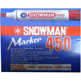 تصویر ماژیک مارکر اسنومن کد 450 بسته 12 عددی Snowman Jumbo 450 Permanent Marker