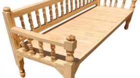 تصویر تخت سنتی چوبی 60*160 کد 301 