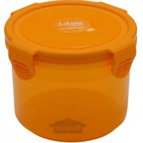 تصویر ظرف غذای گرد درب دار پایونیر رنگ نارنجی 640 میلی لیتر Pioneer Pioneer orange round food container with cap 640 ml