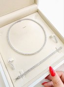 تصویر سرویس تنیسی نقره جواهری 