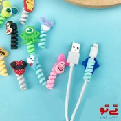 تصویر محافظ کابل سیلیکونی فنری بسته ۴ عددی 