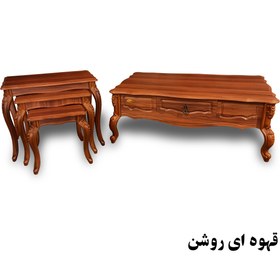 تصویر میز پذیرایی ونیز مدل مینو مجموعه 4 عددی - خام 