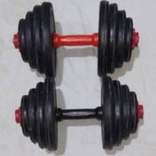 تصویر دمبل متغیر ۲۰ کیلویی چدنی قابل تنظیم 