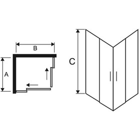 تصویر دور دوشی لیورنو 4 سای تک Scitech Liverno 4 Shower Enclosures