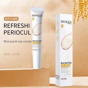 تصویر کرم دور چشم برنج 20گرم بیوآکوا Bioaqua Rice Raw Pulp Eye Cream 20g