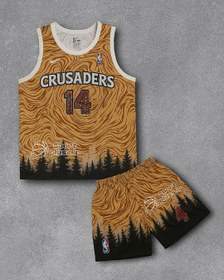 تصویر تاپ و شلوارک بسکتبالی مردانه Nike مدل جنگل جنس پارچه سوزنی تنفسی 