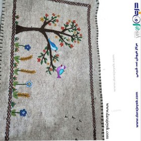 تصویر فرش نمدی پشمی 