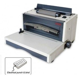 تصویر دستگاه صحافی مارپیچ ا Spiral binding machine model ET-8809 Spiral binding machine model ET-8809