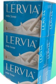 تصویر صابون شیر لرویا اصل lerviaبسته پنج عددی خارجی ته لنجی 