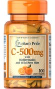 تصویر ویتامین سی 500 میلی گرمی پیوریتنز پراید / Puritan’s Pride 500 MG Vitamin C 