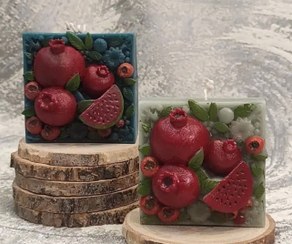 تصویر شمع شب یلدا کتیبه انار 