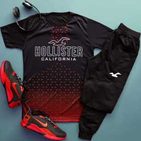 تصویر ست تیشرت و شلوار مردانه مدل Hollister (قرمز) 