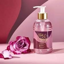 تصویر صابون مایع شیر و عسل مرطوب کننده ، نرم کننده و روشن کننده قوی ( برای صورت و بدن ) MILK & HONEY GOLD Rose Nectar Hand & Body Wash