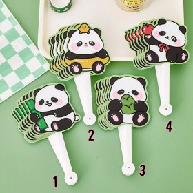 تصویر بادبزن تاشو طرح پاندا 