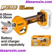 تصویر قیچی شارژی 20 ولت بدون باطری و شارژر اینکو مدل CSSLI203083 