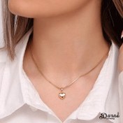 تصویر پلاک قلب آیینه ای رنگ طلایی برند ژوپینگ 