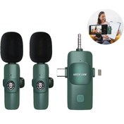 تصویر میکروفون یقه ای گرین لاین GN3IN1WM  Type-C/ Lightning/ Aux Green Lion GN3IN1WM Type-C/ Lightning/ Aux Microphone