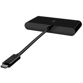 تصویر هاب 4 پورت USB-C بلکین مدل AVC005btBK | مشکی | گارانتی 12 ماهه پوزیترون هاب لپ تاپ بلکین