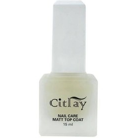 تصویر تاپ کت مات و مخملی کننده 012 سیترای 15 میلی لیتر Citray NAIL CARE MATT TOP COAT 15ml – 012