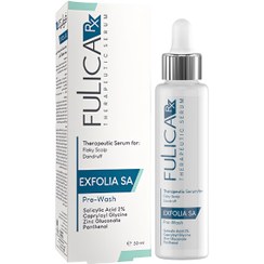 تصویر سرم رفع پوسته ریزی سر فولیکا مدل EXFOLIA SA حجم ۵۰ میلی لیتر Fulica Rx Exfolia Sa Flaky Scalp Dandruff Serum
