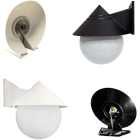 تصویر چراغ گوی حیاطی وارونه مشکی ممتاز Black upside down yard light bulb