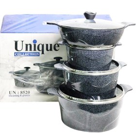 تصویر سرویس قابلمه 8 پارچه گرانیتی یونیک مدل 8520 unique