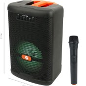 تصویر اسپیکر بی سیم قابل حمل مدل KTS1330 به همراه میکروفون بی سیم KTS-1330 Wireless Speaker With Microphone