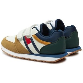 تصویر کفش ورزشی کم‌ارتفاع با چسب ولکرو برای جوانان برند Tommy Hilfiger Youth Low Top Velcro Sneakers